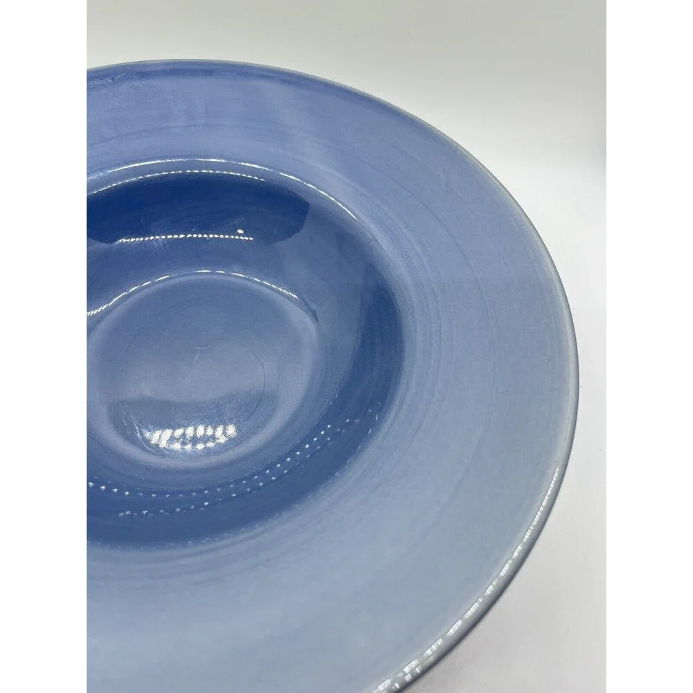 Pier 1 Blue Salad Soup Bowls Set of 3 Stoneware 9